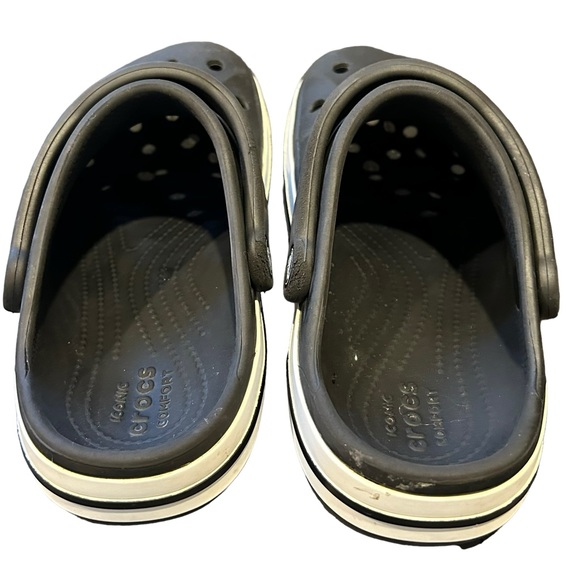 Crocs Unisex Black White Sandals Clogs  Slip on Rubber Shoes Men’s 4 Women’s 6 - Picture 2 of 10